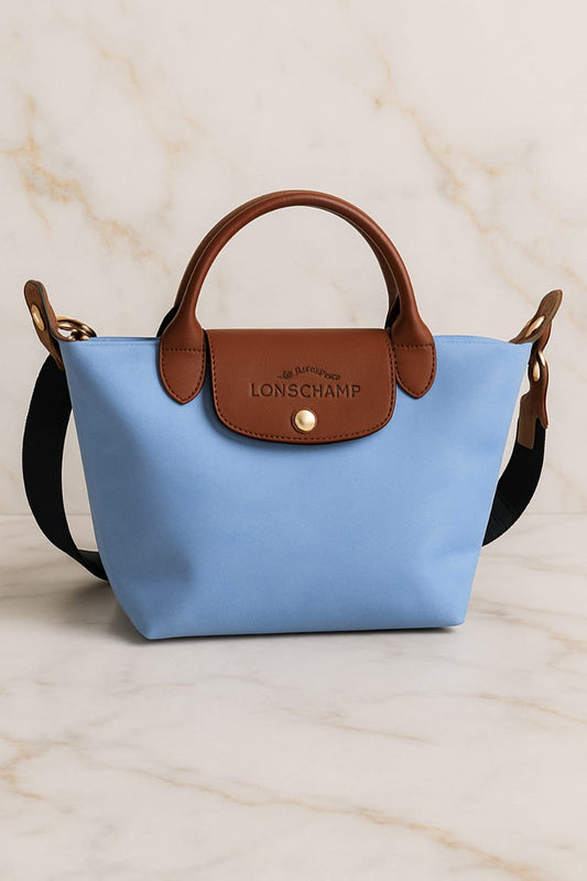 LUMY BLUE WITH BROWN BLACK HOLDER LONGCHAMP