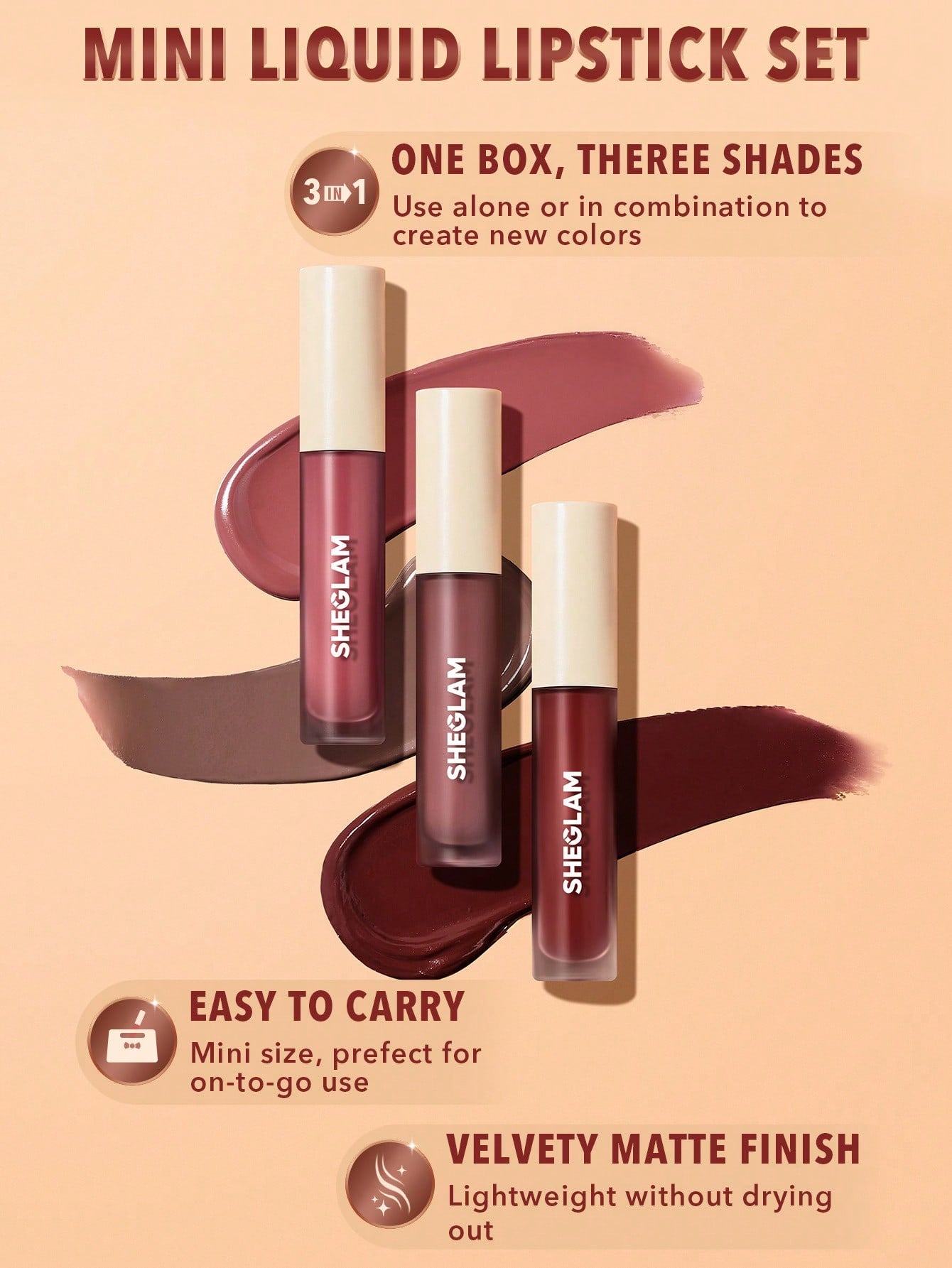 Sheglam Matte Allure Mini Liquid Lipstick Set - After The Moment (SET)