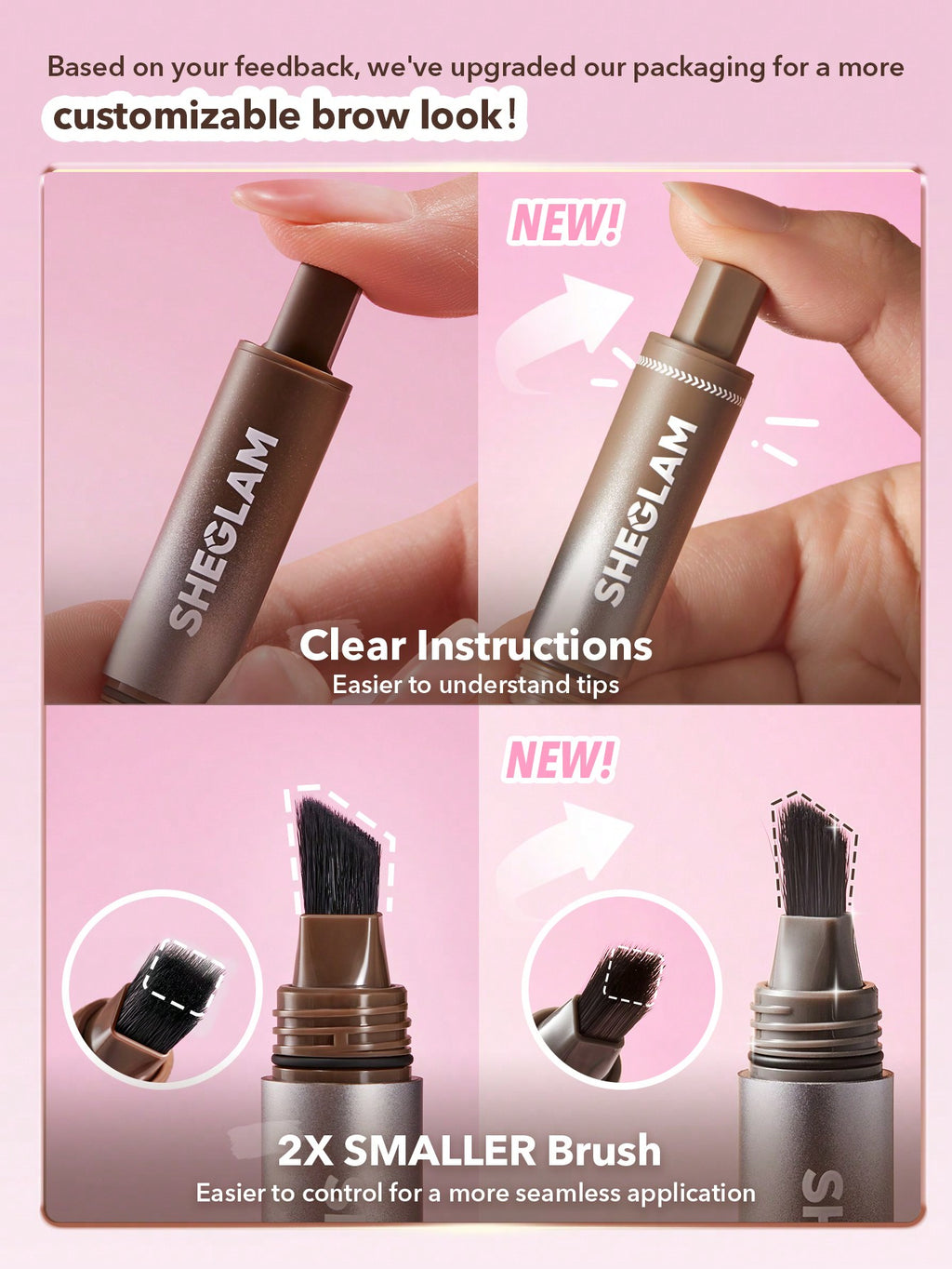 Sheglam Brow-Fection Angled Brush & Dip